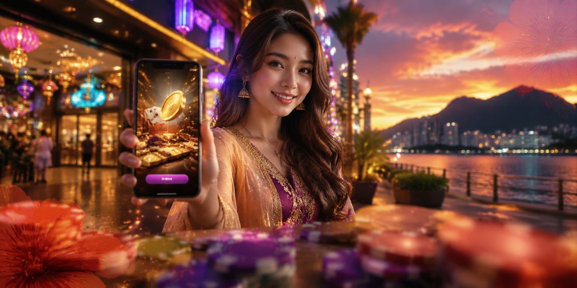 Pengguna menerima bonus deposit di Kota Kinabalu dengan suasana Malaysia yang ceria