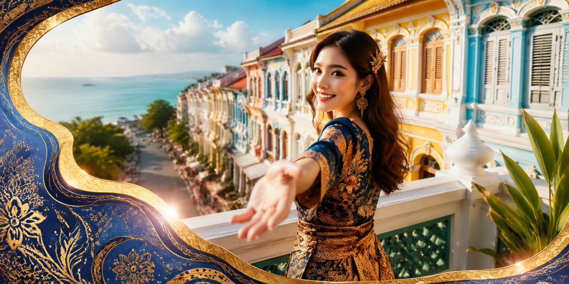 Pengguna berbatik di Penang menyemak odds pertaruhan di telefon
